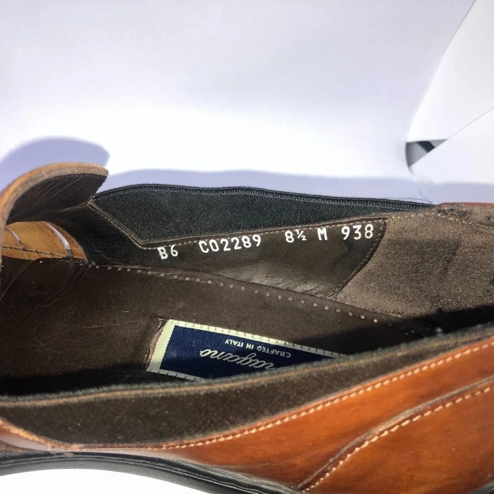 Bragano Italian Brown Leather Loafer Sandals Men's 8.5 - Picture 8 of 11